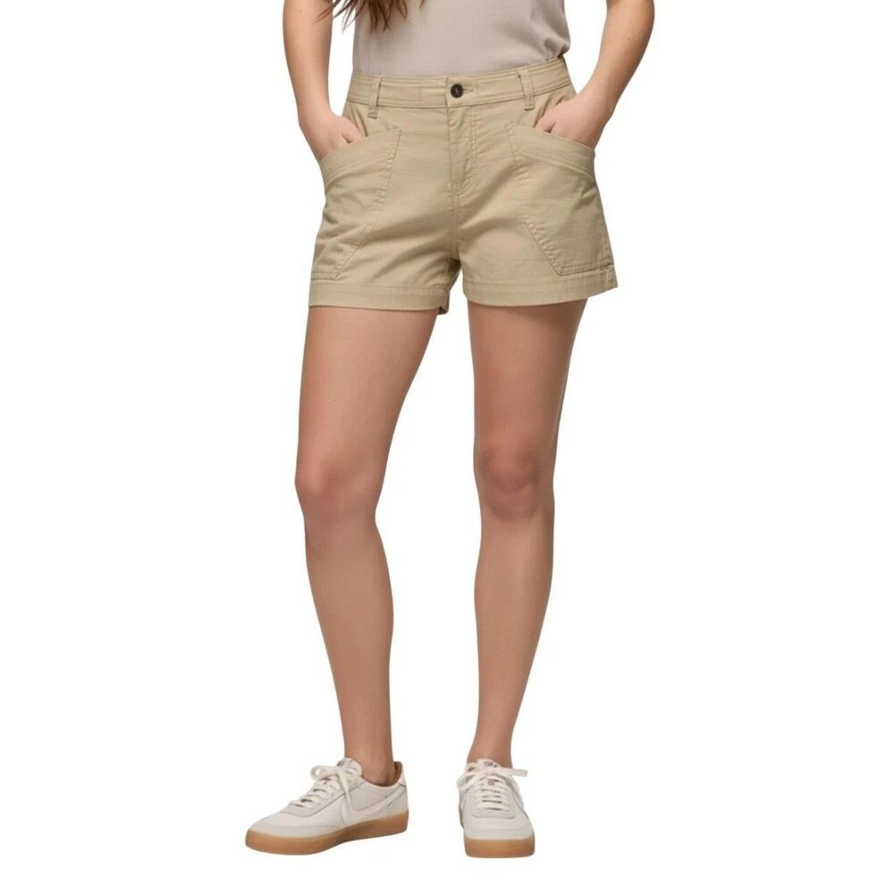 Lot of 2 Prana Shorts Womens Size 0 Sandstone Beige Palisades Ripstop Outdoor